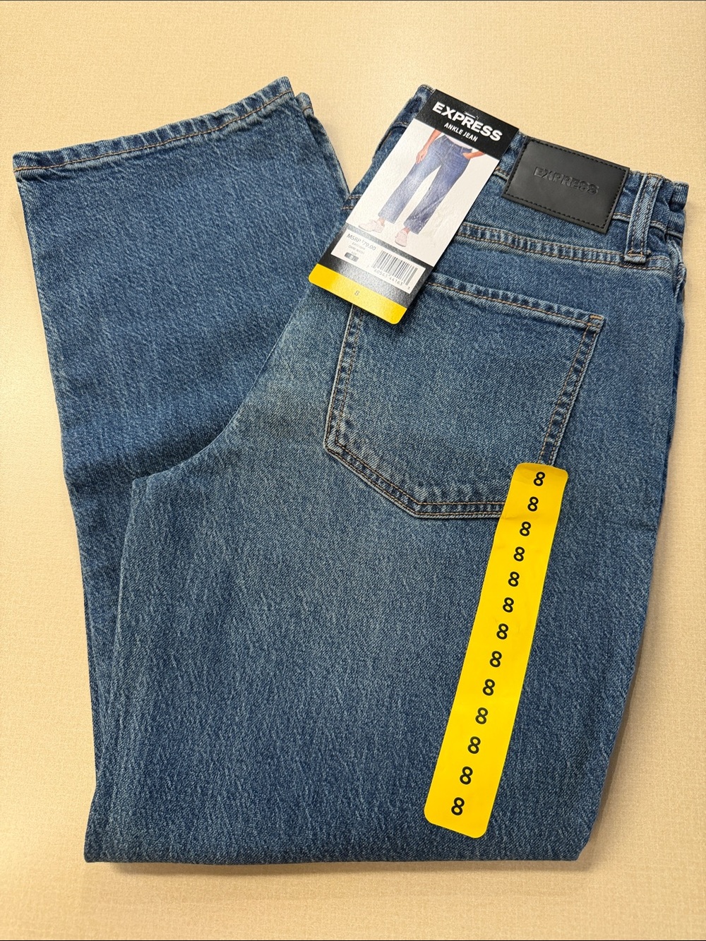 Express Women’s Blue Denim Ankle Jeans Size 8